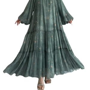 Brand: SARINKU Abaya Georgette Crepe Dress for Girl's and Women Abaya